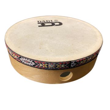 Tamburello Dadi pelle naturale 20cm