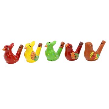 Set Fischietti Terre' Uccellini Terracotta 5pz