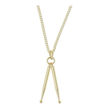 Collana con pendente bacchette Musikboutique placcato oro Collana con pendente bacchette Musikboutique placcato oro