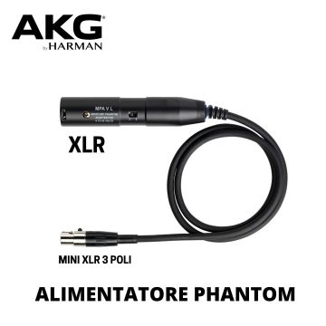 Phantom Adapter AKG MPAVL - mini XLR 3 poli - XLR Maschio Phantom Adapter AKG MPAVL - mini XLR 3 poli - XLR Maschio