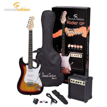 Kit Chitarra Elettrica Soundsation RIDER GP 3TS con amplificatore e accessori sunburst