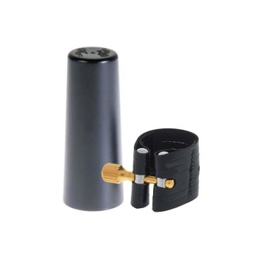 Rovner dark 3RLegatura per Sax Baritono in tessuto nero