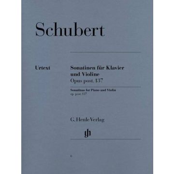 Schubert Urtex Sonatinen fur Klavier und Violine opus post.137 Schubert Urtex Sonatinen fur Klavier und Violine opus post.137