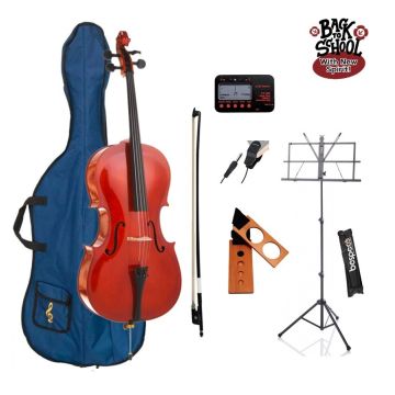 Kit Violoncello 3/4 Luthier Studio 2 con poggiapuntale, leggio, accordatore e pickup