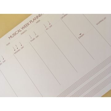 Musical Week Planner Agenda Settimanale A4 Musical Week Planner Agenda Settimanale A4