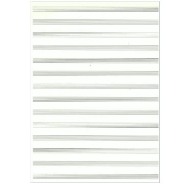 Fogli pentagrammati 14 righi 5 pagine avoriate