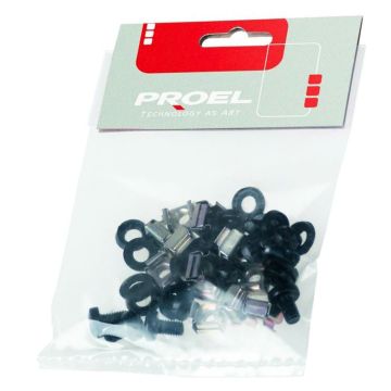 Proel PRKIT12B 12 viti+12 rondelle+12 dadi per rack