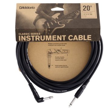 D'Addario PW-CGTRA-20 Cavo Jack/Jack angolare 6 mt Classic
