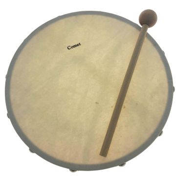 Tamburello Comet 20cm pelle naturale con battente S220   