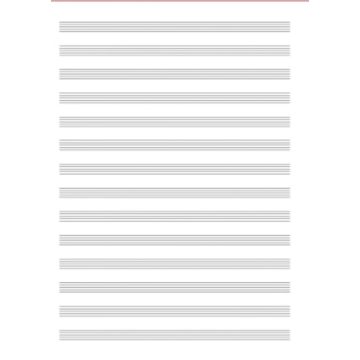 FOGLI PENTAGRAMMATI 10 righi 5 pagine carta avoriata