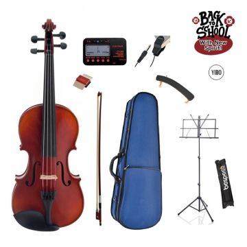 Kit Violino 3/4 Yibo D con spalliera, leggio, accordatore e pickup  