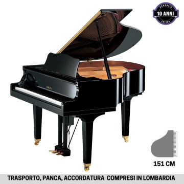Pianoforte Coda Yamaha Disklavier DGB1K EN nero lucido L.cm151